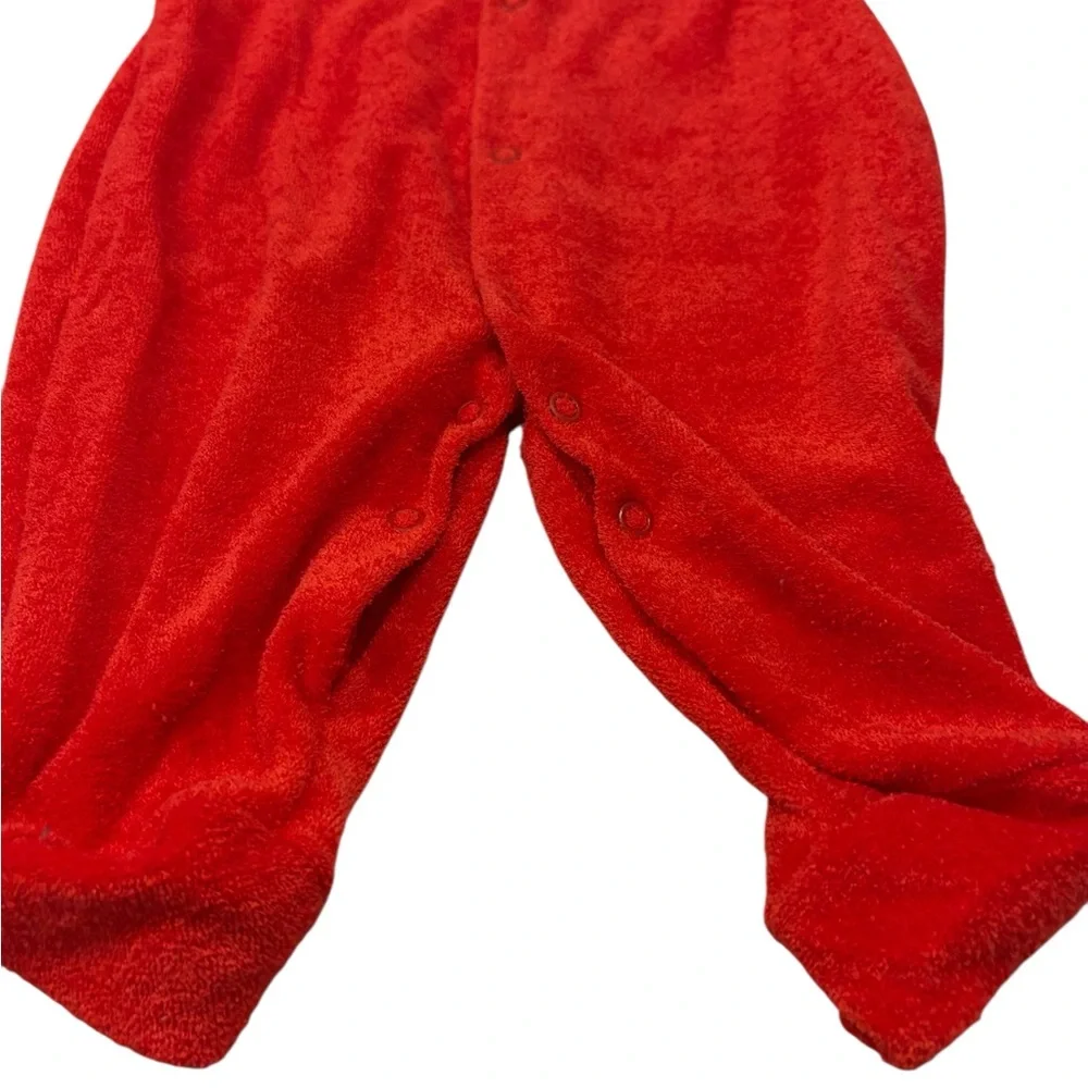 VTG Little Me Red White Infant My First Christmas Sleeper